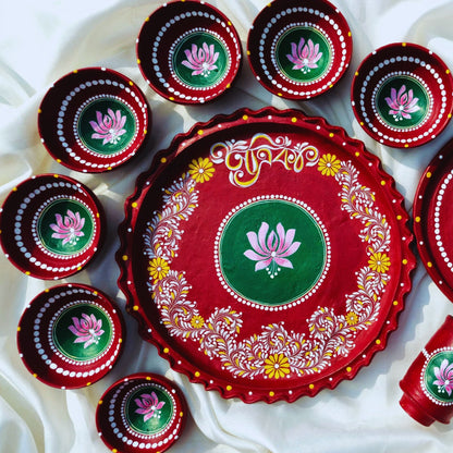 Lotus Blossom Kalka Mitti Magic Dinnerware (Set of 10)
