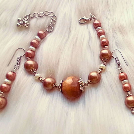The Chocoholic bracelet earrings  set