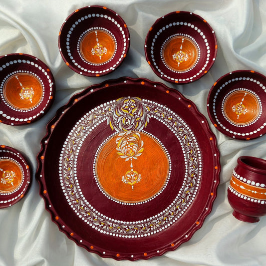 Elegant Kalka Mitti Magic Dinnerware (Set of 7)