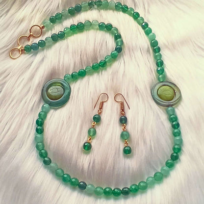 The Green branch necklace set