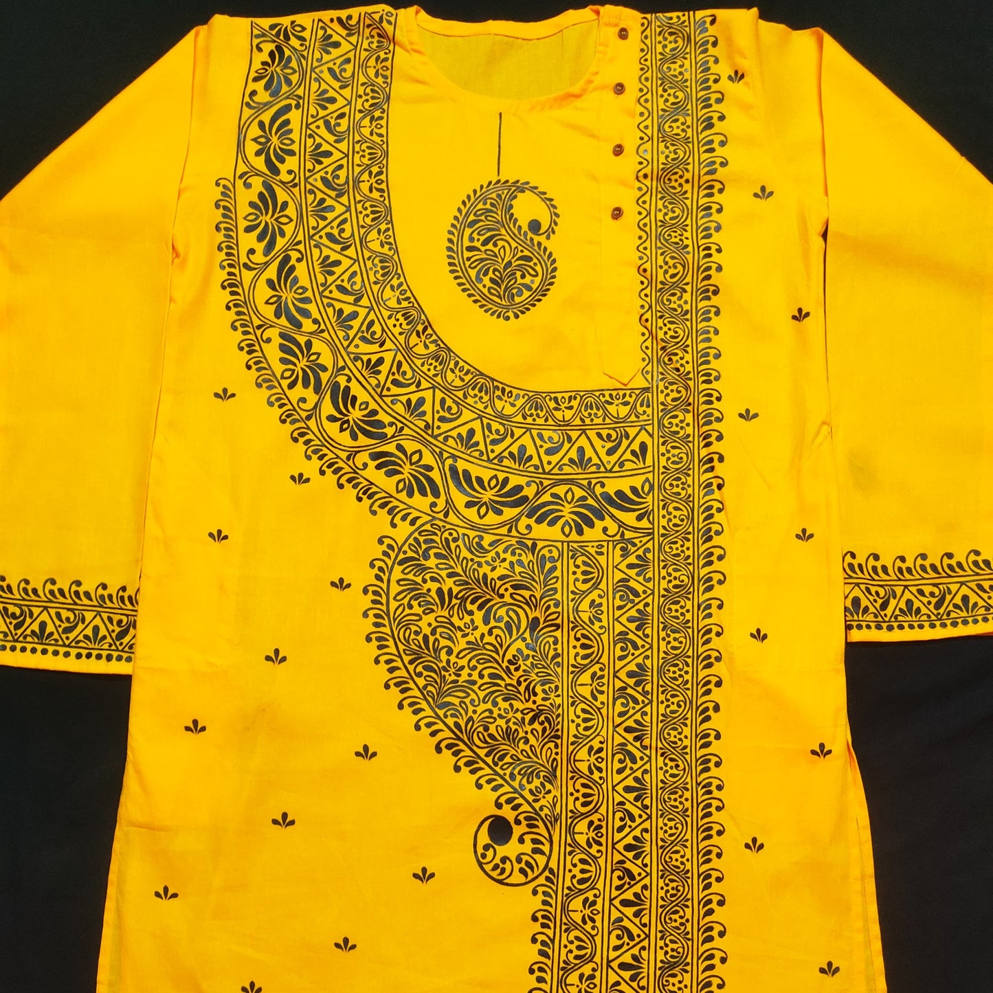 Royal Kalka Panjabi – Handcrafted Art on Fabric