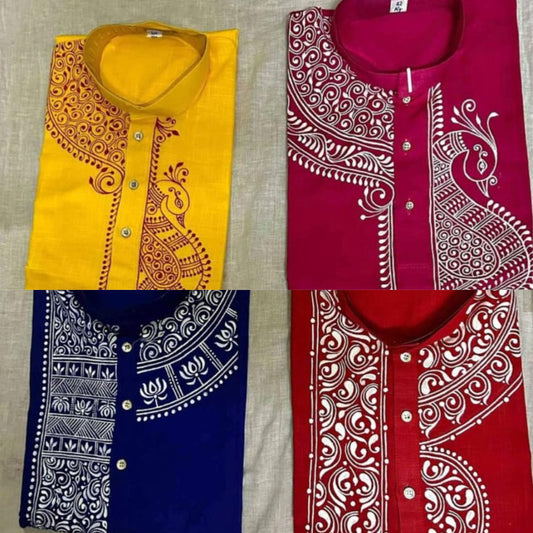 Kalka Heritage – Handpainted Kalka Art Men’s Panjabi