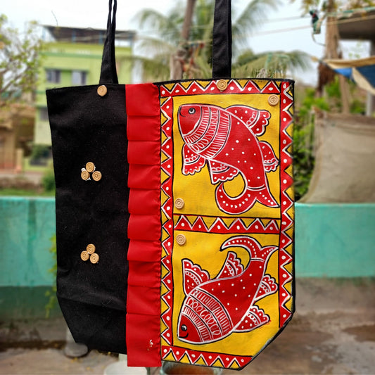 Timeless Tales Tote – Traditional Madhubani Art