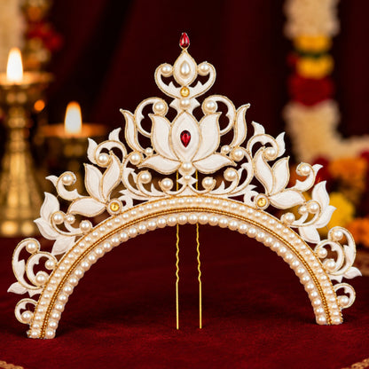 Pearl Adorned Bridal Mukut