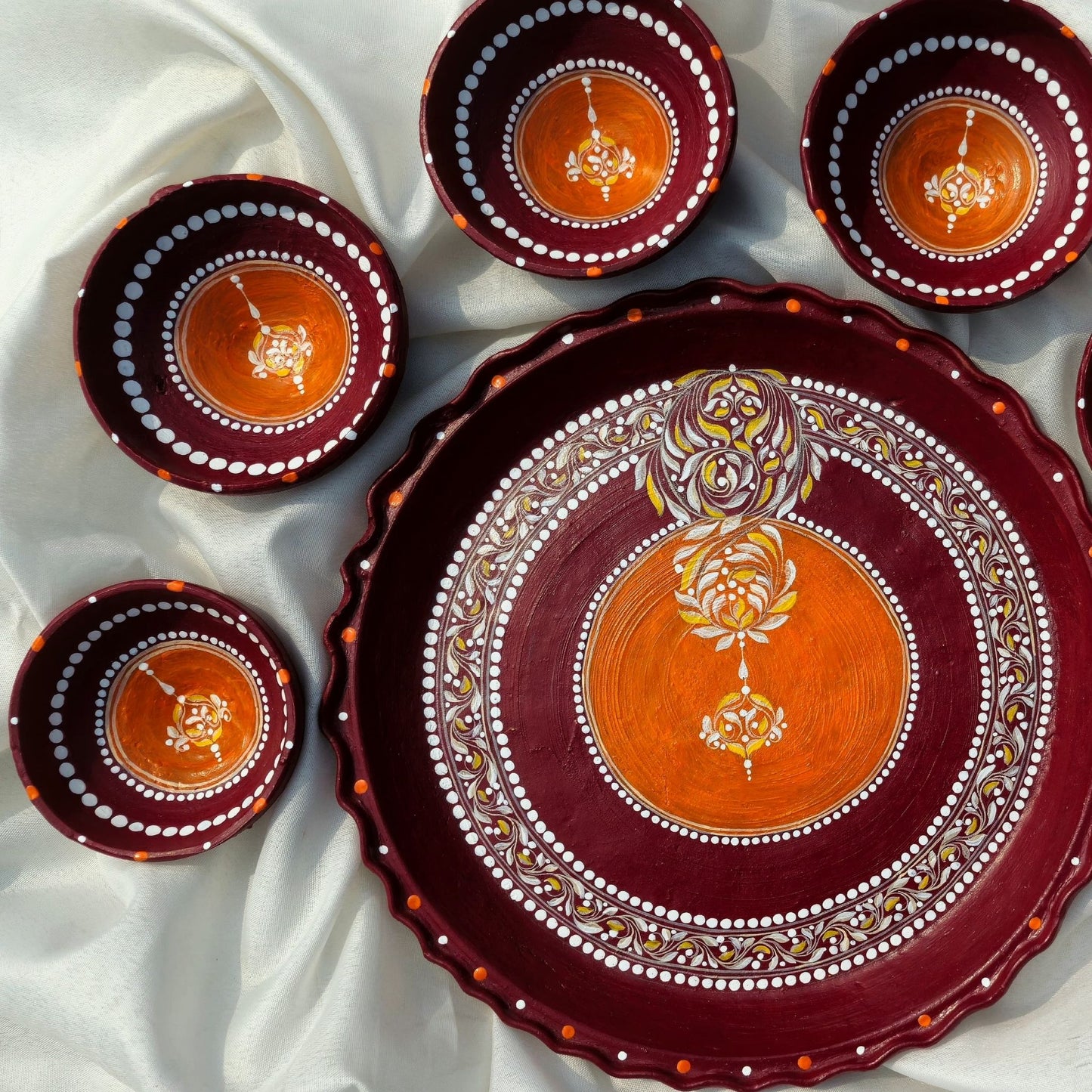 Elegant Kalka Mitti Magic Dinnerware (Set of 7)