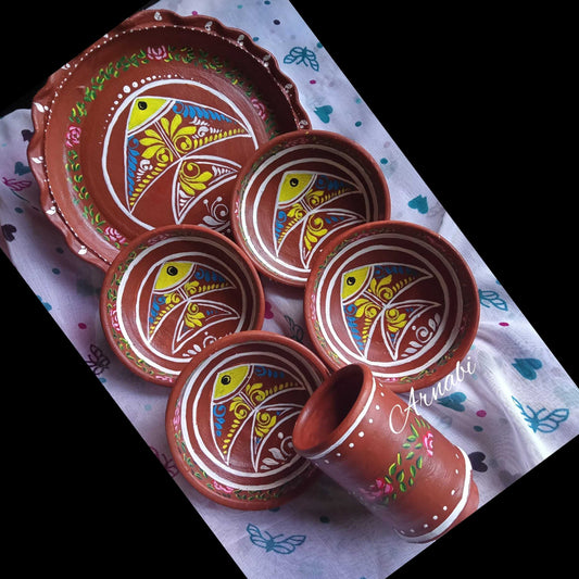 Mitti Ka Bhojan Baithak (Set of 6)