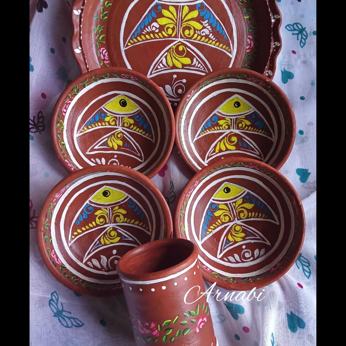 Mitti Ka Bhojan Baithak (Set of 6)