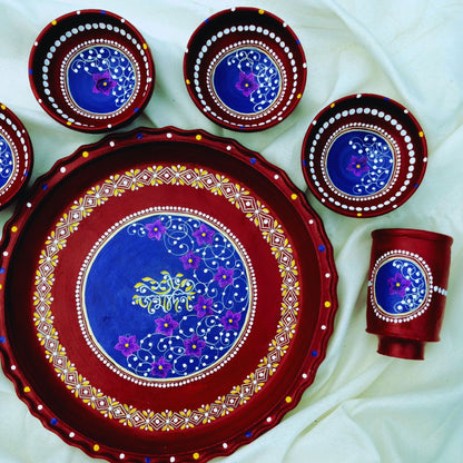 Floral Kalka Mitti Magic Dinnerware (Set of 7)