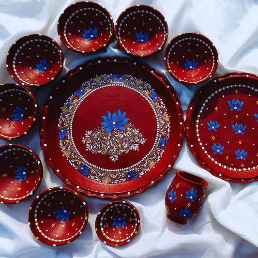 Lotus Blossom Kalka Mitti Magic Dinnerware (Set of 11)