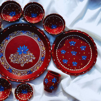 Lotus Blossom Kalka Mitti Magic Dinnerware (Set of 11)