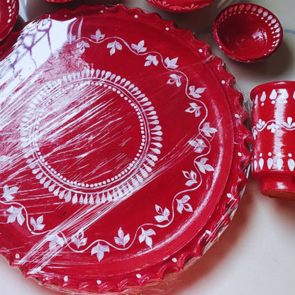 Gramin Kalka Art Matir Thala Set – (Set of 7)