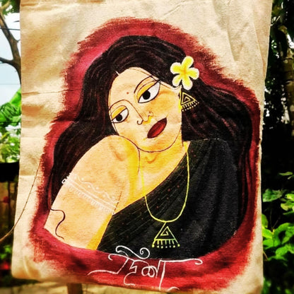 BanglarMeye Hand-Painted Tote Bag