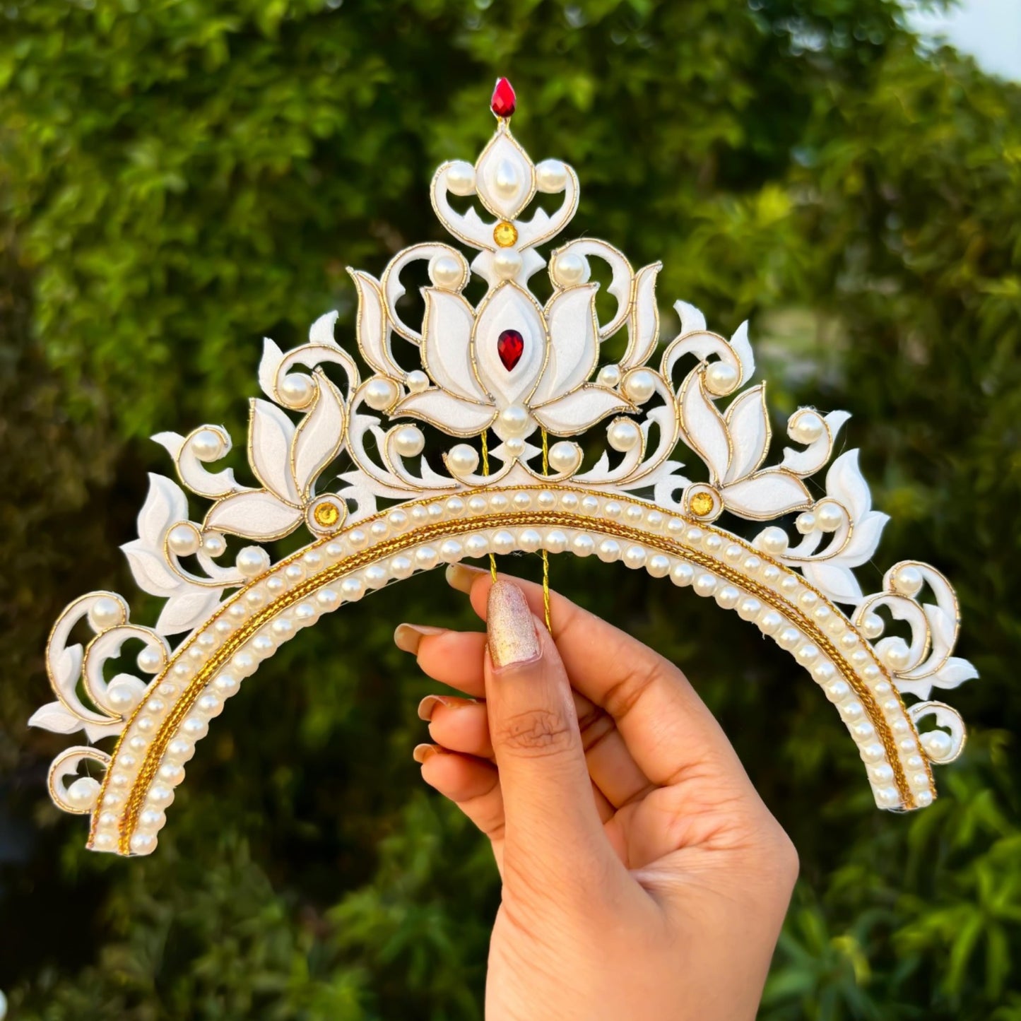 Pearl Adorned Bridal Mukut