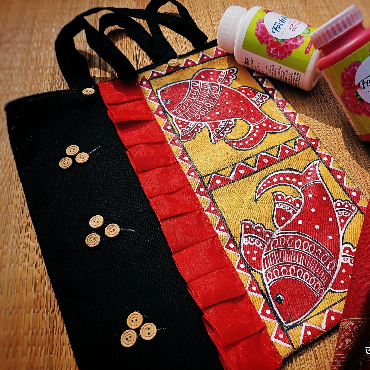 Timeless Tales Tote – Traditional Madhubani Art