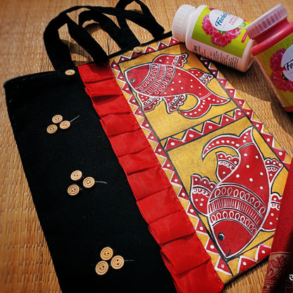 Timeless Tales Tote – Traditional Madhubani Art