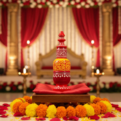 Handmade Red Floral Kalka Gachkouto