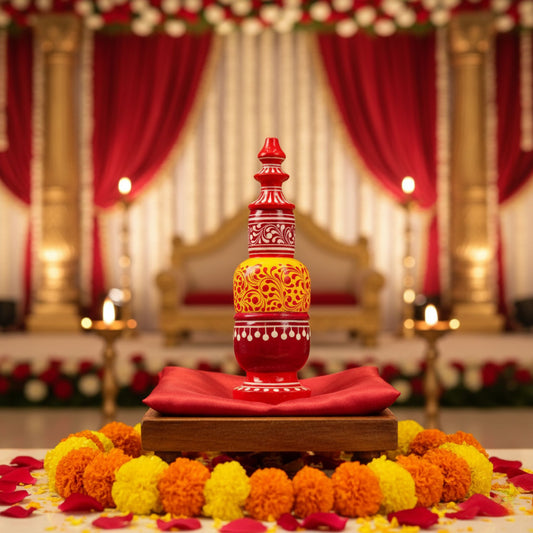 Handmade Red Floral Kalka Gachkouto