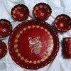 Peacock Motif Mitti Magic Dinnerware (Set of 7)