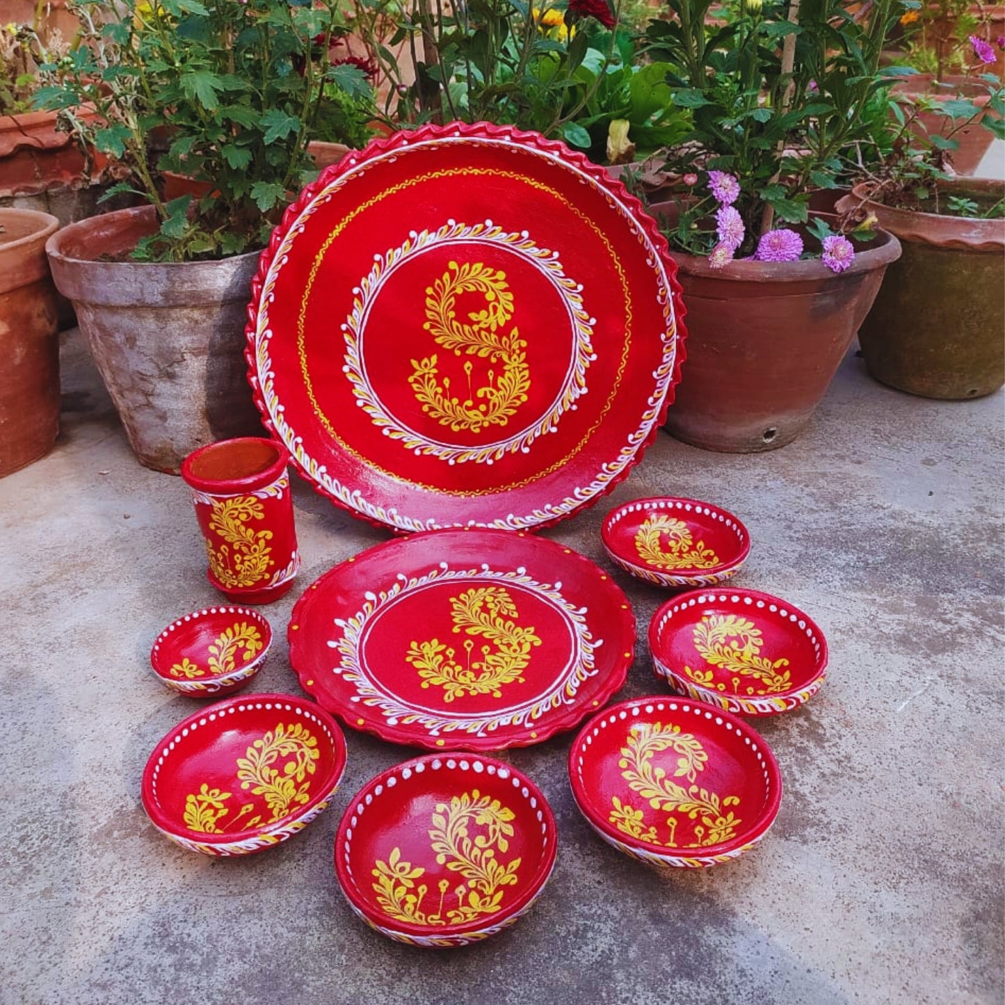 Rituparna Matir Thala Set – (Set of 9)