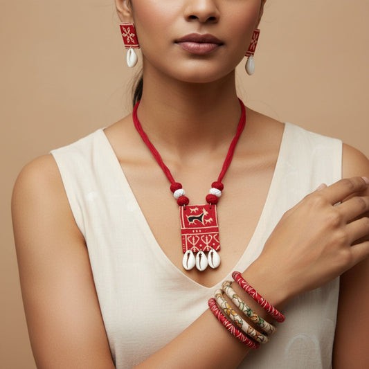 Heritage Bloom  Set – Necklace, Earrings & Bangles
