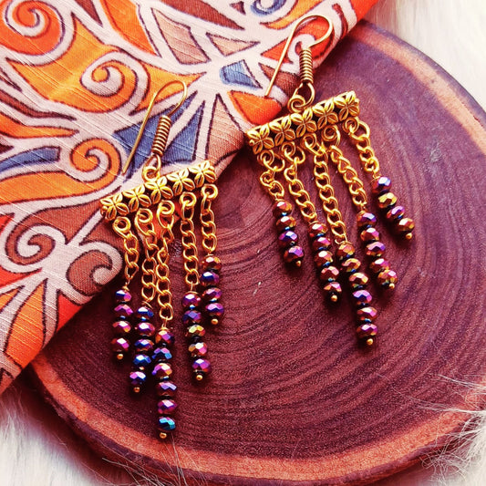 The rainbow flow earrings