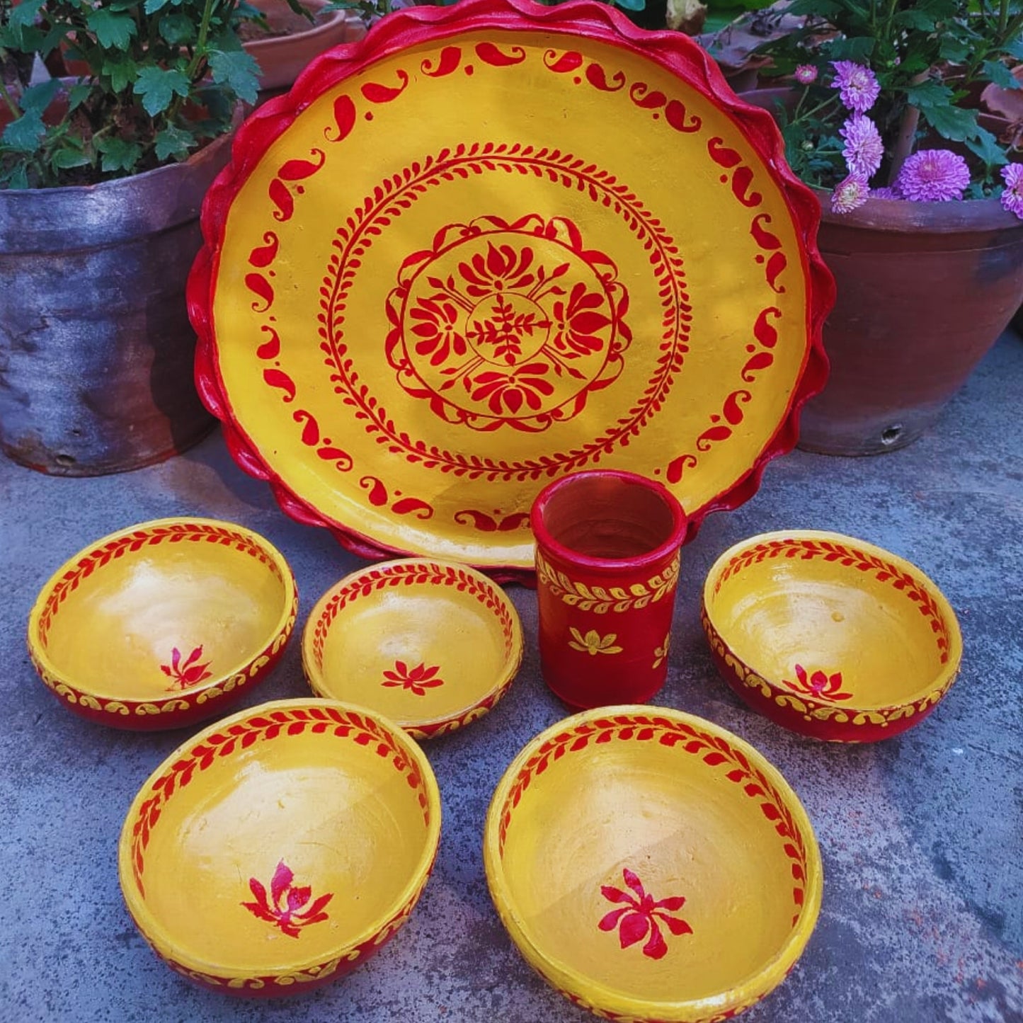 Karukriti Matir Thala Set – 7-Pieces