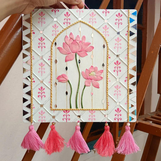 Lotus Radiance – 3D Lippan Art Wall Hanging