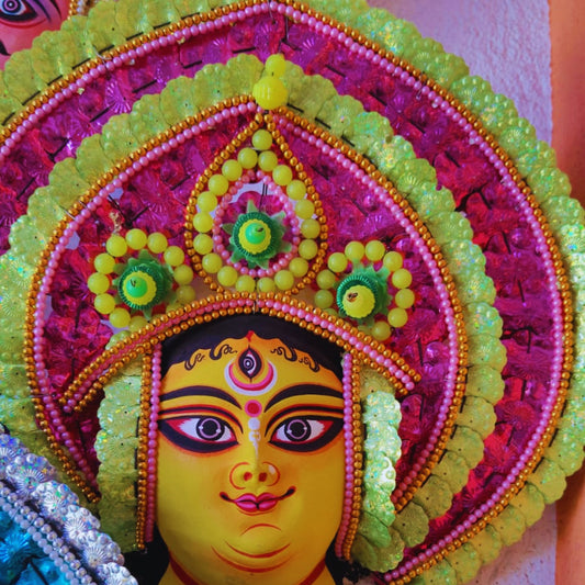Mahashakti Durga Chhau Mukhosh(14×14 inch)