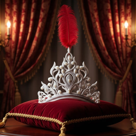 Red Stone Adorned Wedding Mukut