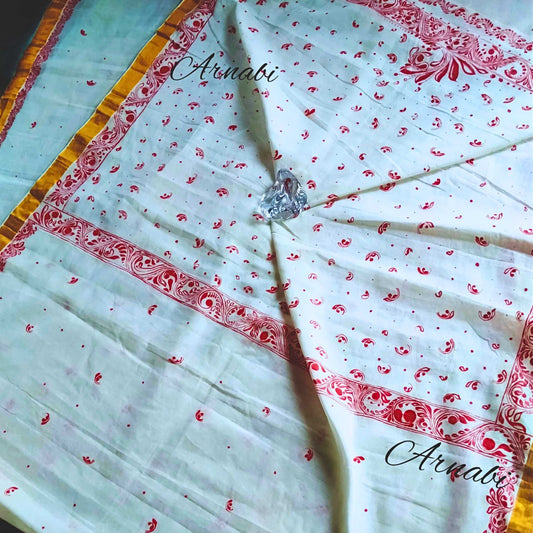 Kalka Art Radiance – White Elegance Saree