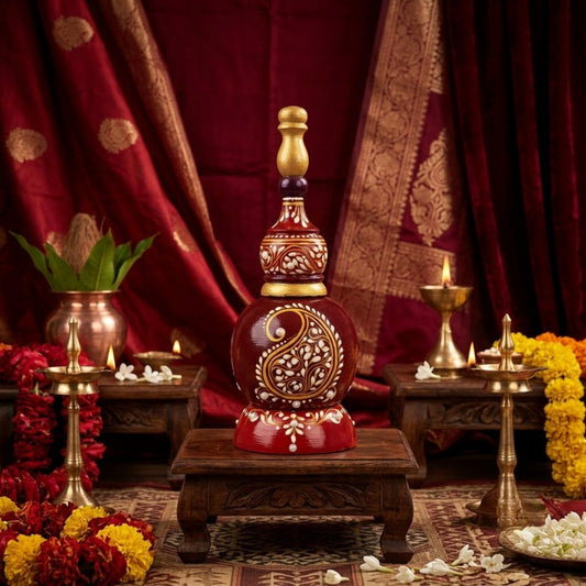 Durga Motif Wooden Gachkouto