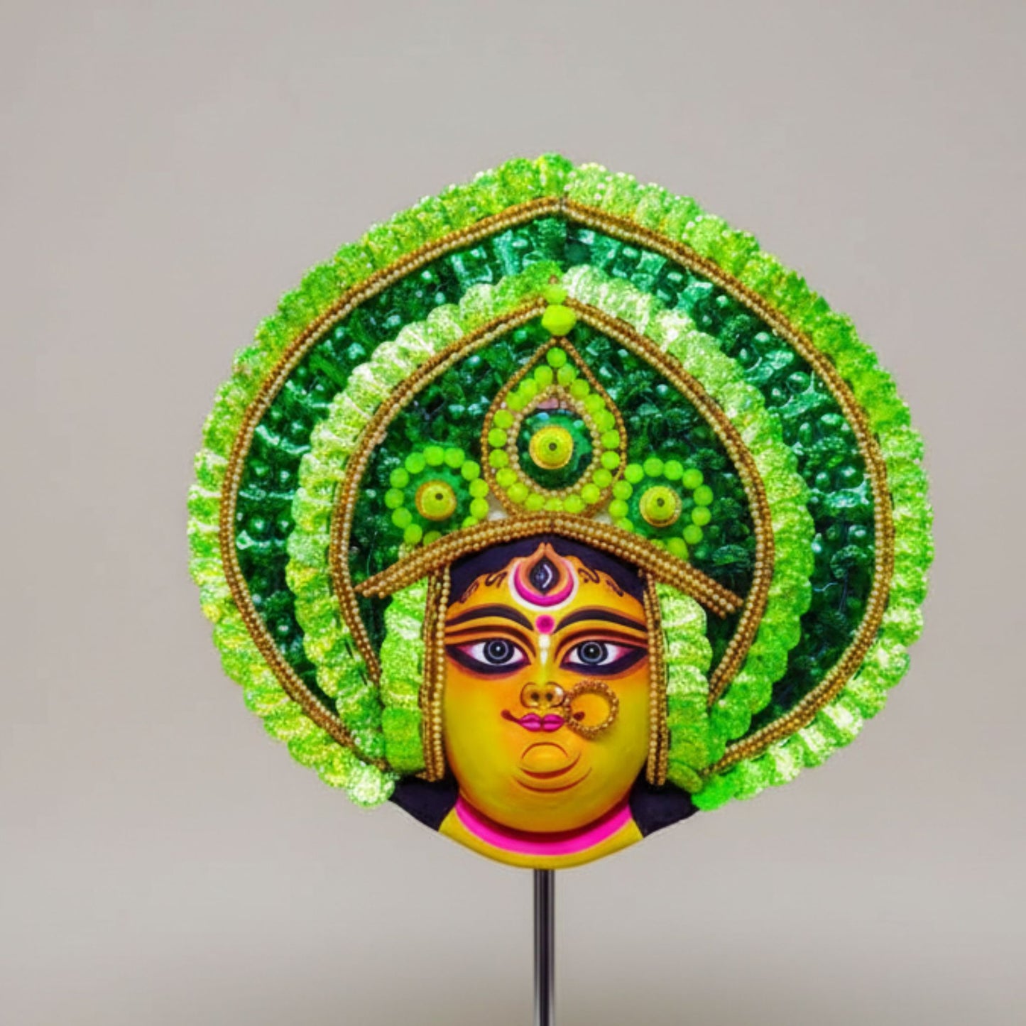 Devi Durga Chhau Mukhosh – (14×14 inch)