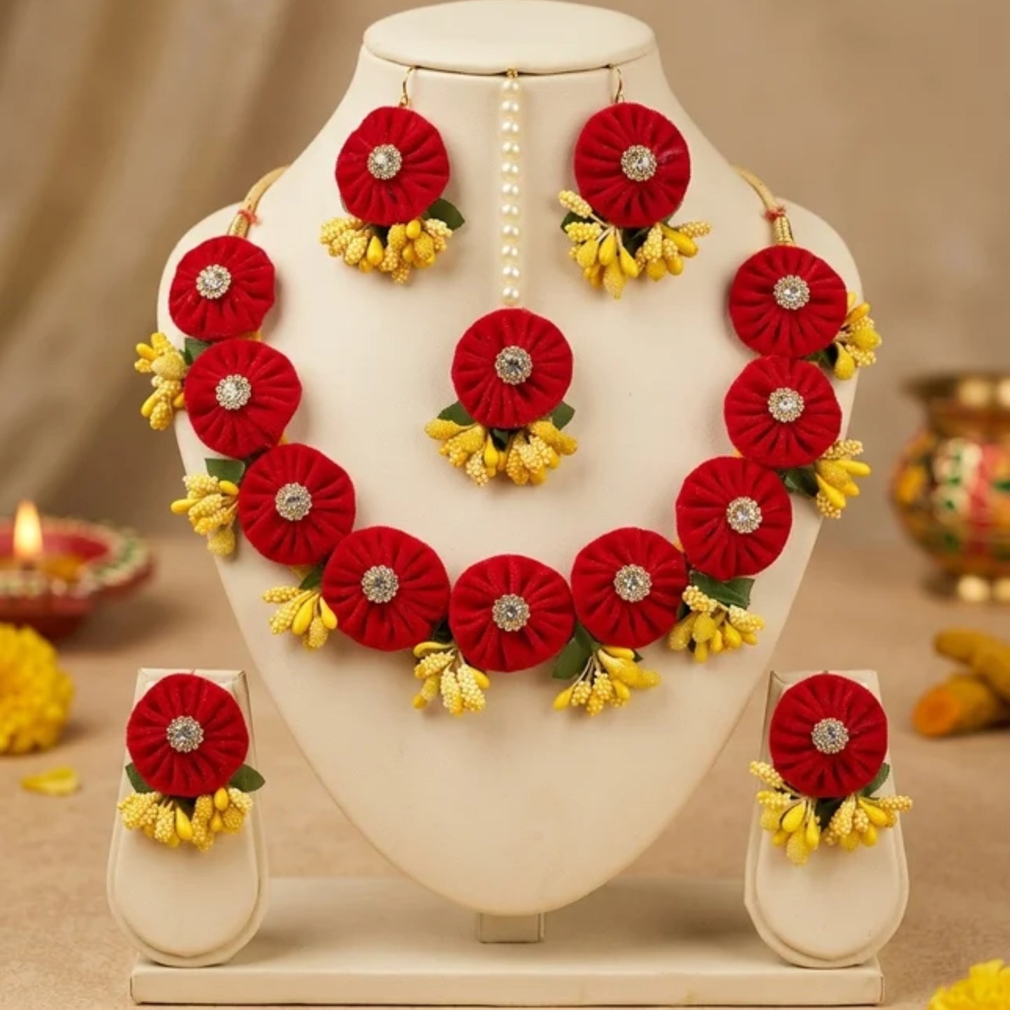 Kadamba Floral Jewellery – Haldi  Flower Jewellery