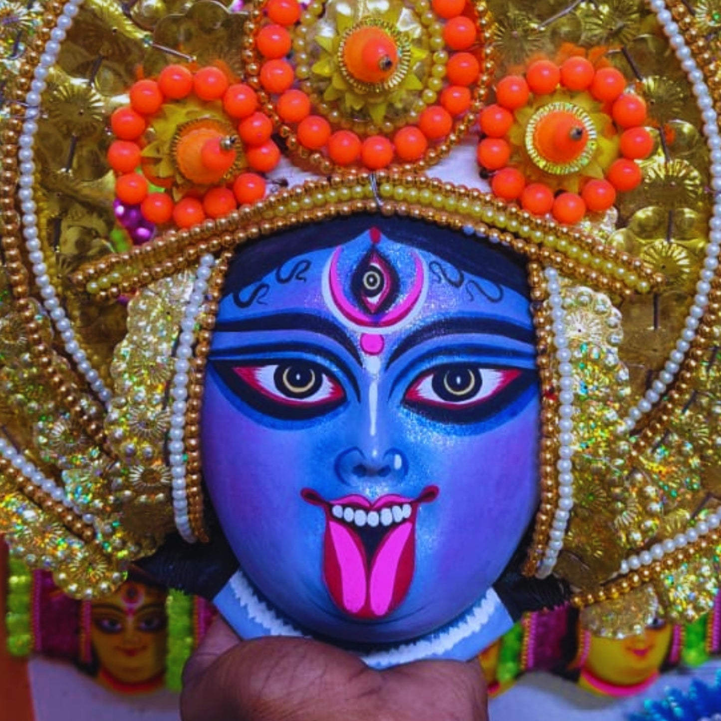 Shayma Kali Chhau Mukhosh (14×14 inch)
