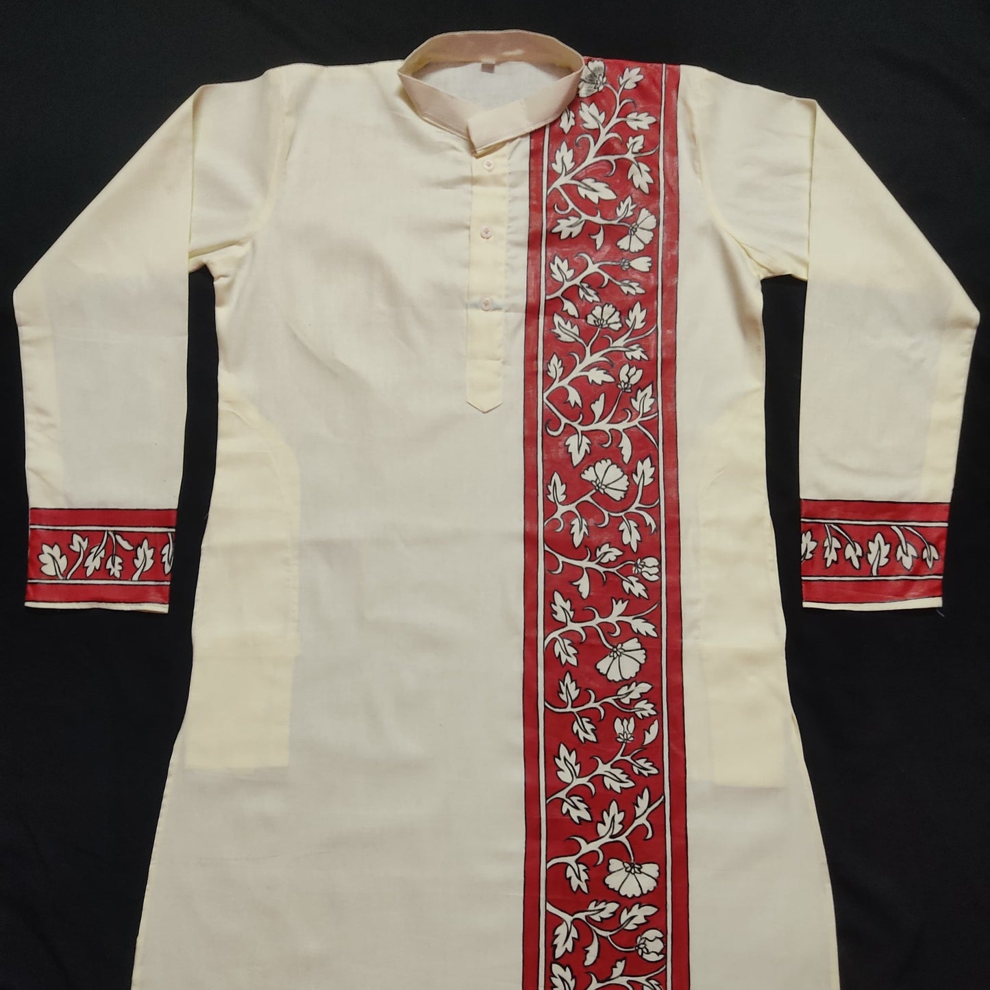 Blossom Breeze Floral Art Panjabi