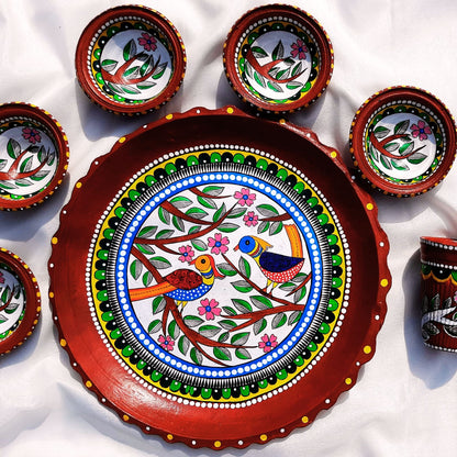 Madhubani Grace Mitti Magic Dinnerware (Set of 7)
