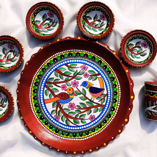 Madhubani Grace Mitti Magic Dinnerware (Set of 7)