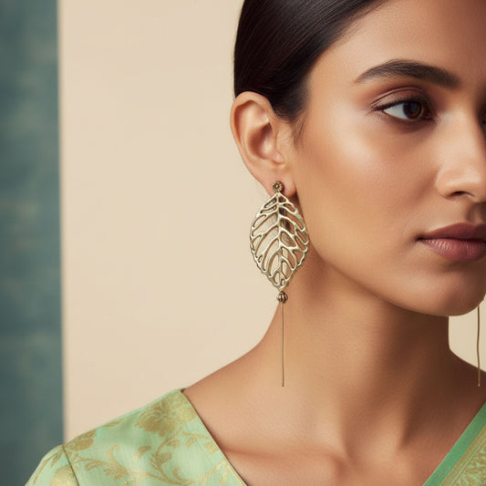 The Leafy bugadi earrings