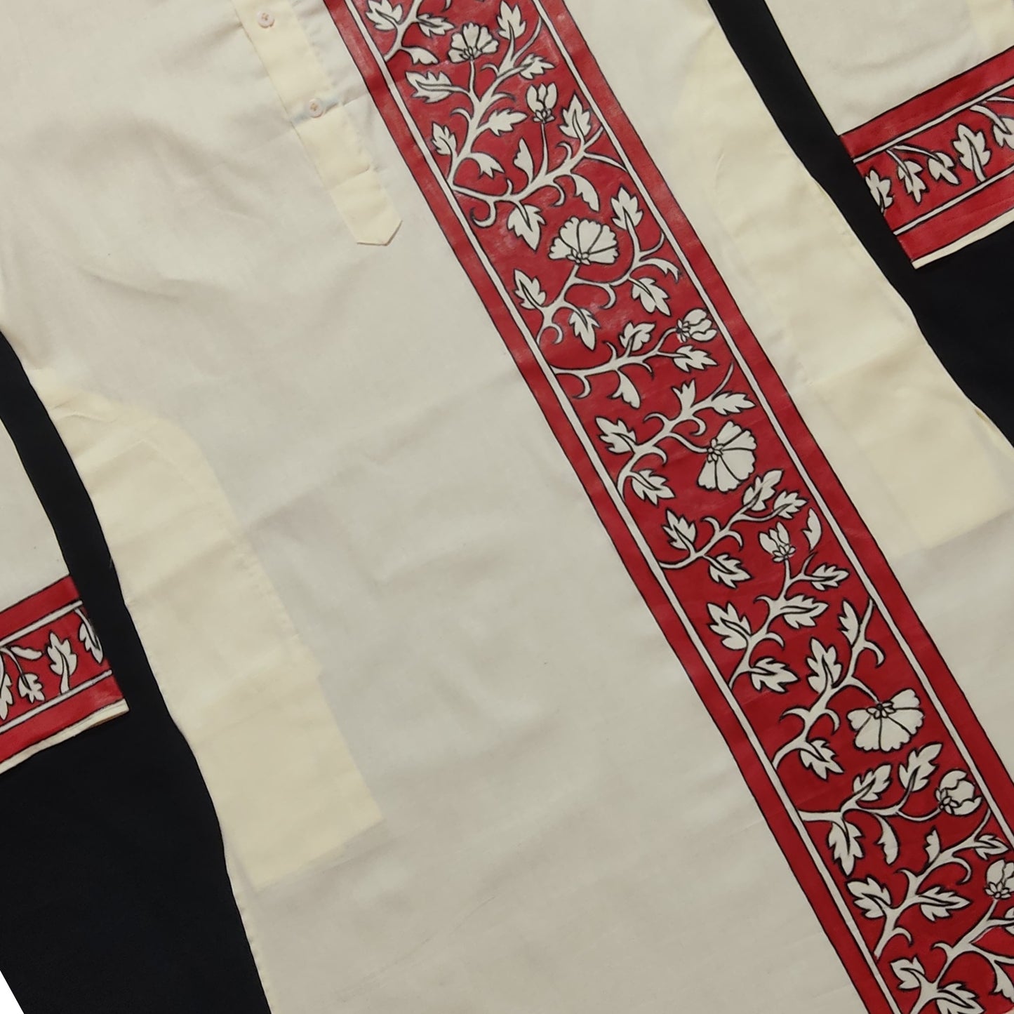 Blossom Breeze Floral Art Panjabi