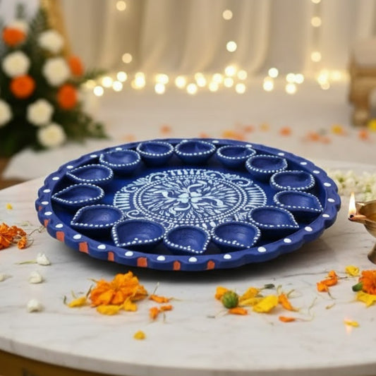 Peacock Bliss Mati Diya Set
